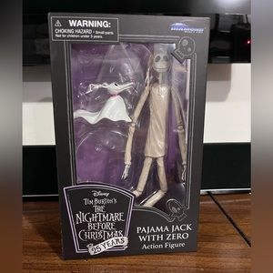 Nightmare Before Christmas Pajama Jack and Zero action figures